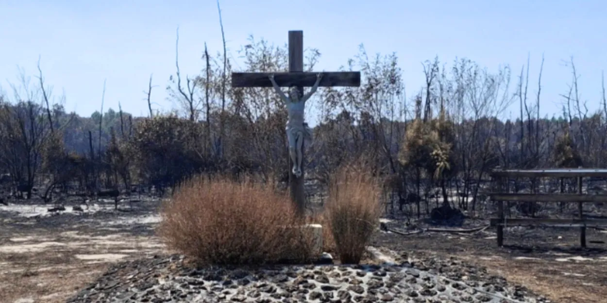 Miracle_symbole_Calvaire_Saumos_Gironde_épargné_flammes