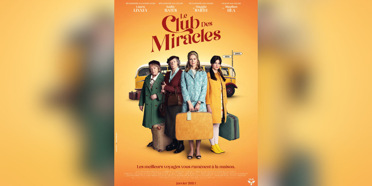 Verpassen Sie nicht „Le Club des Miracles“, die brandneue dramatische Komödie, die am 24. Januar 2024 unter der Marke Saje Distribution in die Kinos kommt!