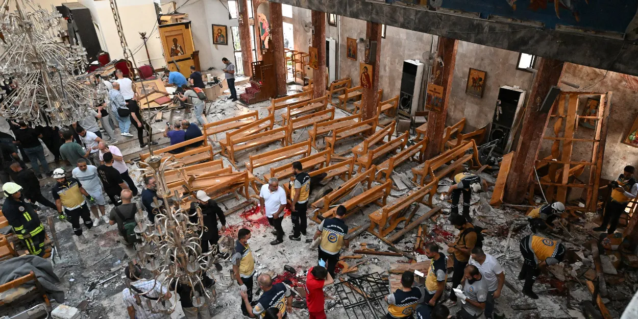 Syrie 22 morts dans un attentat dans une église, les autorités désignent l'EI