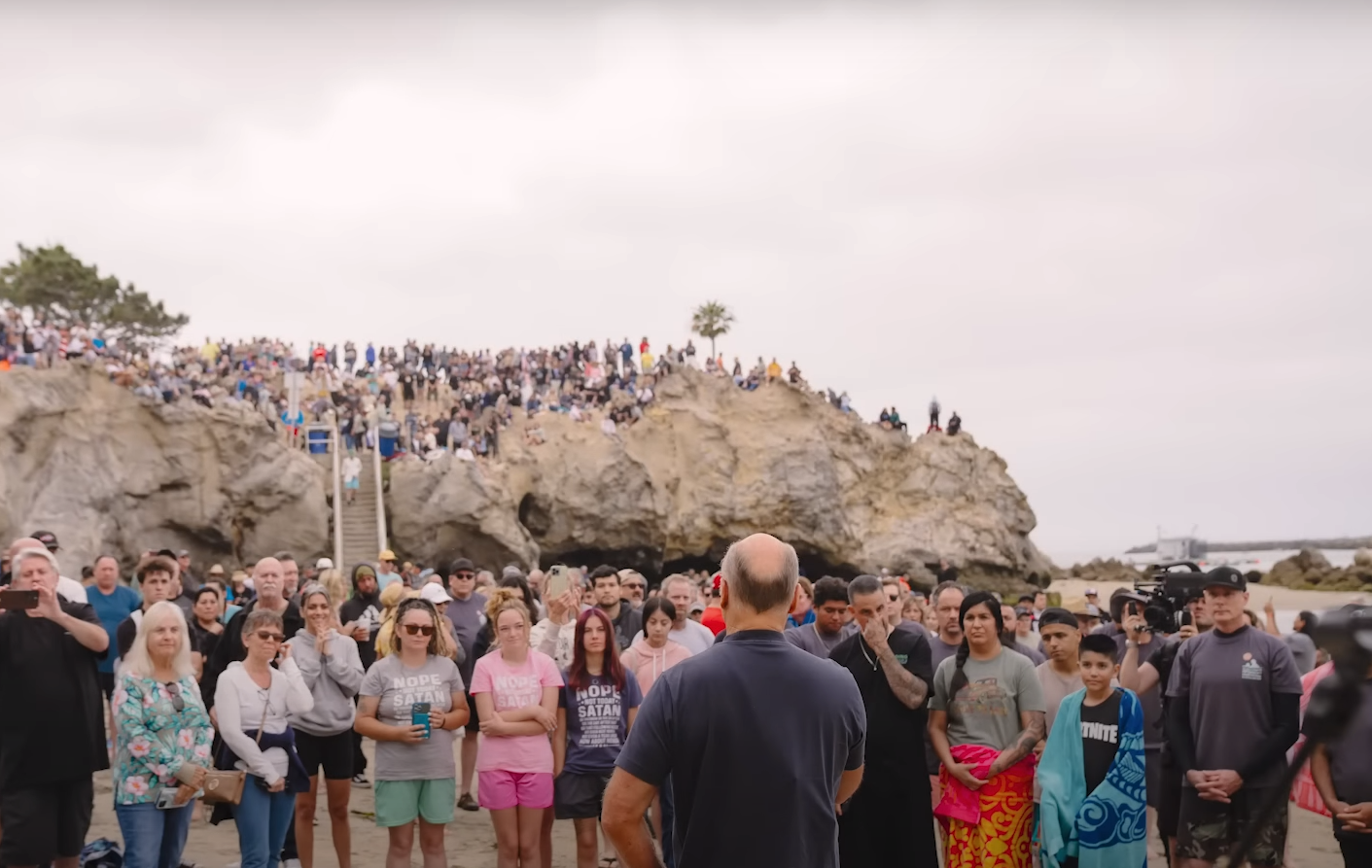 85-year-old gets baptized at historic Pirate's Cove event hosted by Greg Laurie