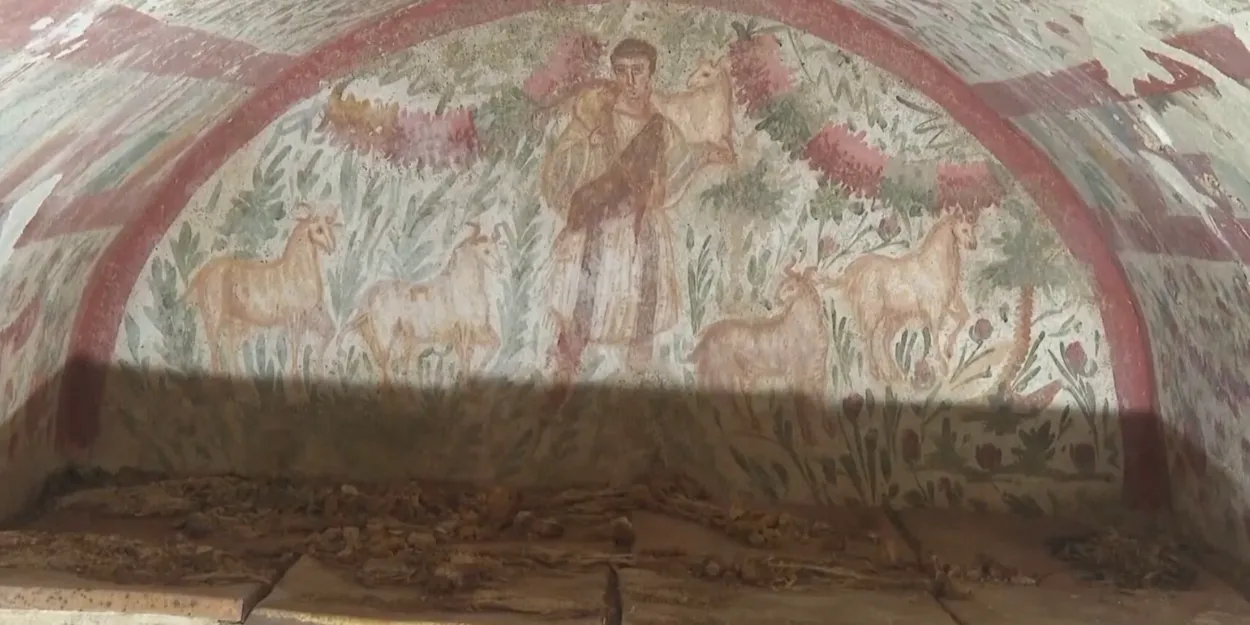 fresque_bon_berger_decouverte_iznik_origines_iconographie_chretienne