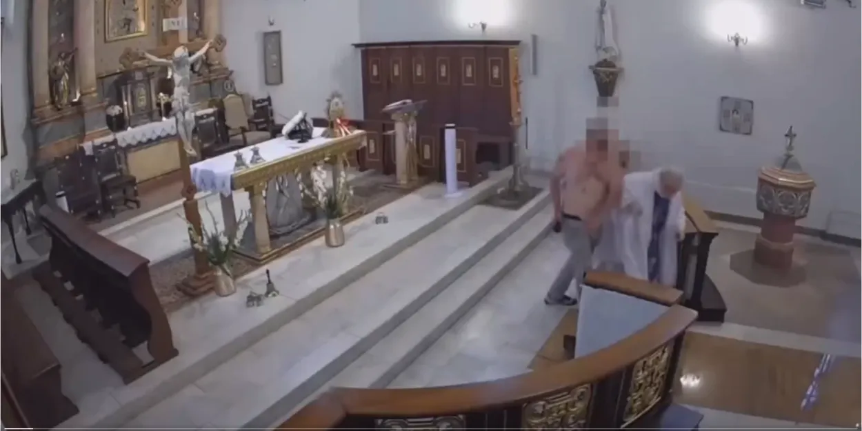 pologne_homme_ivre_vandalise_eglise_agresse_pretre